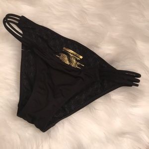 VS Strappy Black Bikini Bottoms